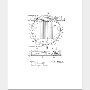 Tambourine Drum Vintage Patent Hand Drawing Posters and Art